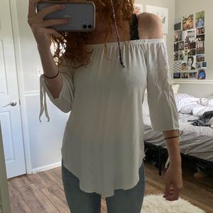 white off the shoulder top